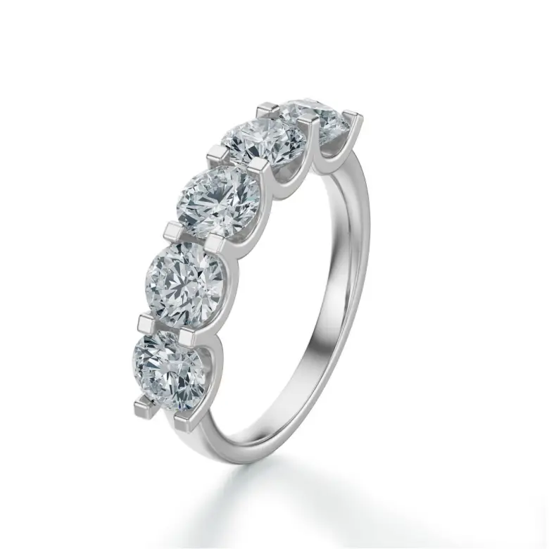 Pierścionek z dużymi diamentami białe złoto SBP_021 Pierścionek z dużymi diamentami białe złoto SBP_021